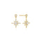 Gold Dangling Nova Star Stud Earrings