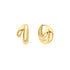 Gold Dome Huggie Hoop Earrings