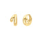 Gold Dome Huggie Hoop Earrings