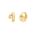 Gold Dome Huggie Hoop Earrings