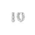 Silver Reversible Puffy Huggie Hoop Earrings
