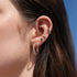 Silver Green Stud Earrings