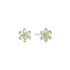 Silver Floral Tassel Drop Stud Earrings