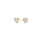 Gold Pavé Heart Stud Earrings