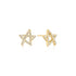 Gold Asymmetric Five-Point Star Stud Earrings