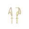 Gold Star Drop Stud Earrings