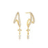 Gold Star Drop Stud Earrings