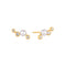 Gold Zig-Zag Shell Pearl Stud Earrings