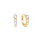 Gold Graduated Sparkle Huggie Hoop Earrings