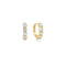 Gold Quintet Sparkle Huggie Hoop Earrings