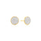 Gold Pavé Disc Stud Earrings