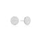 Silver Pavé Disc Stud Earrings