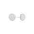 Silver Pavé Disc Stud Earrings