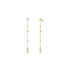 Gold Cascade Station Drop Stud Earrings