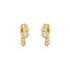 Gold Small Sparkling Tide Huggie Hoop Earrings
