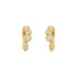 Gold Small Sparkling Tide Huggie Hoop Earrings