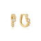 Gold Small Sparkling Tide Huggie Hoop Earrings
