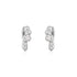 Silver Small Sparkling Tide Huggie Hoop Earrings