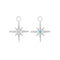 Silver Turquoise and Cubic Ziconia Star Earring Charm