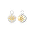 Two Tone Bright Sun Earring Charm