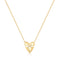 Gold Heart Kiss Pavé Necklace