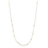 Gold Freshwater Pearl and White Cubic Zirconia Bezel Set Slider Necklace