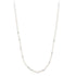 Silver Freshwater Pearl and White Cubic Zirconia Bezel Set Slider Necklace