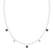Silver Malachite Station Necklace