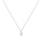 Silver Shell Pearl Drop Pendant Necklace
