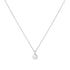 Silver Shell Pearl Drop Pendant Necklace
