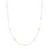 Gold Shell Pearl Station Chain Necklace