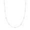 Silver Shell Pearl Station Chain Necklace