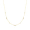 Gold Sparkling Bezel Cubic Zirconia Station Necklace