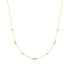 Gold Sparkling Bezel Cubic Zirconia Station Necklace