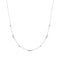 Silver Sparkling Bezel Cubic Zirconia Station Necklace