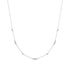 Silver Sparkling Bezel Cubic Zirconia Station Necklace