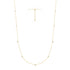 Gold Bezel Cubic Zirconia Station Necklace