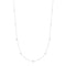 Silver Bezel Cubic Zirconia Station Necklace