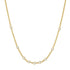Gold Multi Station Round Stone Chain Necklace