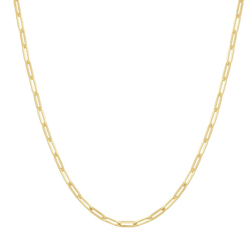 Gold Paper Clip Chain Necklace
