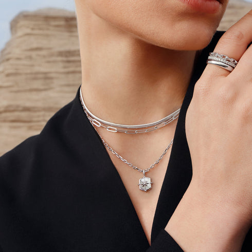 Silver Paper Clip Link Ring