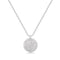 Silver Large Pavé Disc Necklace