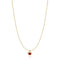 Gold Crimson Solitaire Necklace
