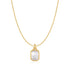 Gold Square Mother-of-Pearl Necklace