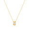 Gold Puffed Rivulet Pavé Necklace