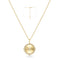 Gold Diamond-Cut Sunny Disc Necklace