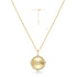 Gold Diamond-Cut Sunny Disc Necklace