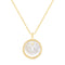 Gold Evil Eye Mother-of-Pearl Medallion Necklace