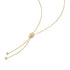 Gold Twisted Rope Lariat Necklace