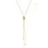 Gold Twisted Rope Lariat Necklace